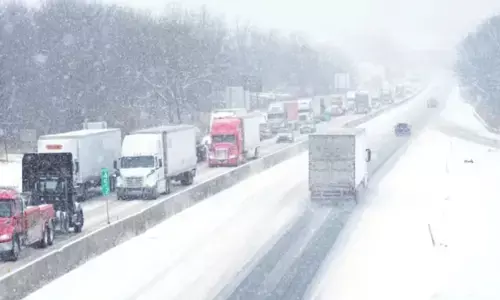 snowstorm called divine Ice battling the northern states of the united states