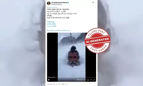 Fact Check: Viral Video of Monk Meditating Under Snow Is AI-Generated