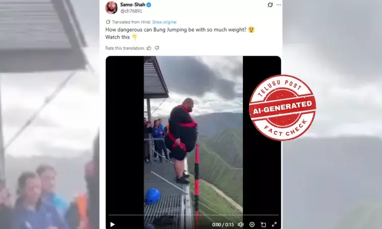 Fact Check: Viral Video Claiming Bungee Jumping Accident in India Is AI-Generated