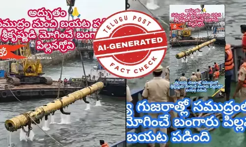 ఫ్యాక్ట్ చెక్: సముద్రం నుండి శ్రీకృష్ణుడి పిల్లనగ్రోవి బయటపడింది అంటూ జరుగుతున్న ప్రచారంలో ఎలాంటి నిజం లేదు