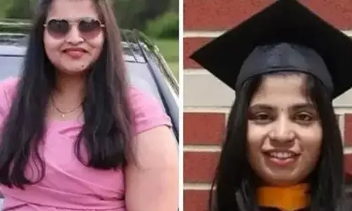 road accident took place in america. two telangana students died in this accident