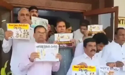 brs walks out of telangana assembly