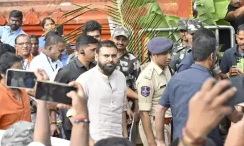 Pawan Kalyan during visit to Kondagattu Anjaneya Swamy temple in Jagityal district Pawan Kalyan during visit to Kondagattu Anjaneya Swamy temple in Jagityal district