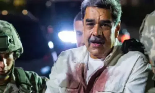 venezuelan president nicolas maduro and his wife cilia were arrested by US forces at midnight. venezuelan president nicolas maduro and his wife cilia were arrested by US forces at midnight.