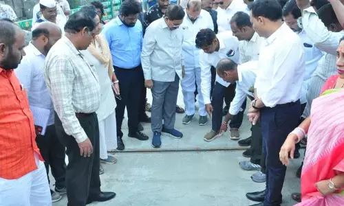 minister narayana laid the foundation stone for road construction works in karlapudi, amaravati