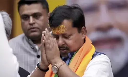 BJP leaders submitting nomination papers for Nitin Nabin as national president candidate.