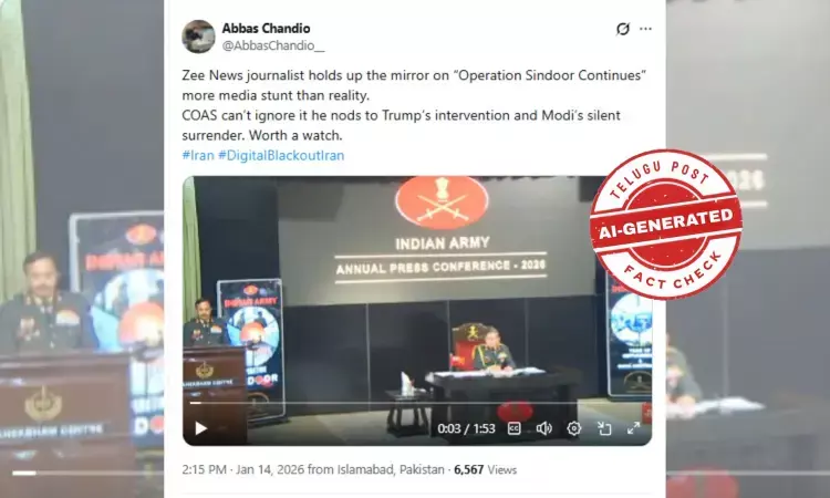 ഫാക്ട് ചെക്ക്: ഓപ്പറേഷൻ സിന്ദൂരിൽ കരസേന മേധവിയുമായി വാഗ്വാദം? പ്രചാരണം വ്യാജം ഫാക്ട് ചെക്ക്: ഓപ്പറേഷൻ സിന്ദൂരിൽ കരസേന മേധവിയുമായി വാഗ്വാദം? പ്രചാരണം വ്യാജം