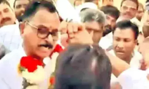 ktr condemns mallu ravis attack on brs mla vijayudu