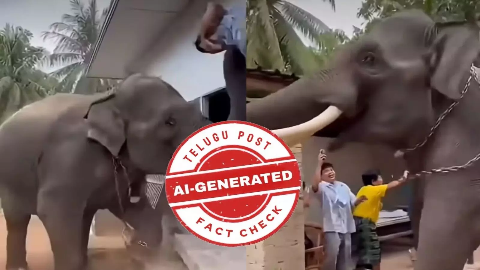 ఫ్యాక్ట్ చెక్: ఏఐ ద్వారా సృష్టించిన వీడియోను నిజంగా ఏనుగు మనిషిపై దాడి చేసిన ఘటనగా షేర్ చేస్తున్నారు