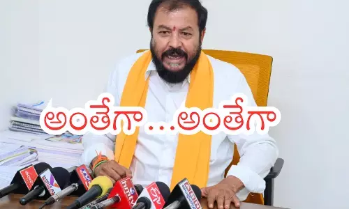 Denduluru MLA Chinthamaneni Prabhakar speaking to media about covert leaders troubling loyal TDP workers.