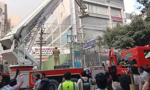 fire broke out at a furniture shop in nampally, hyderabad fire broke out at a furniture shop in nampally, hyderabad