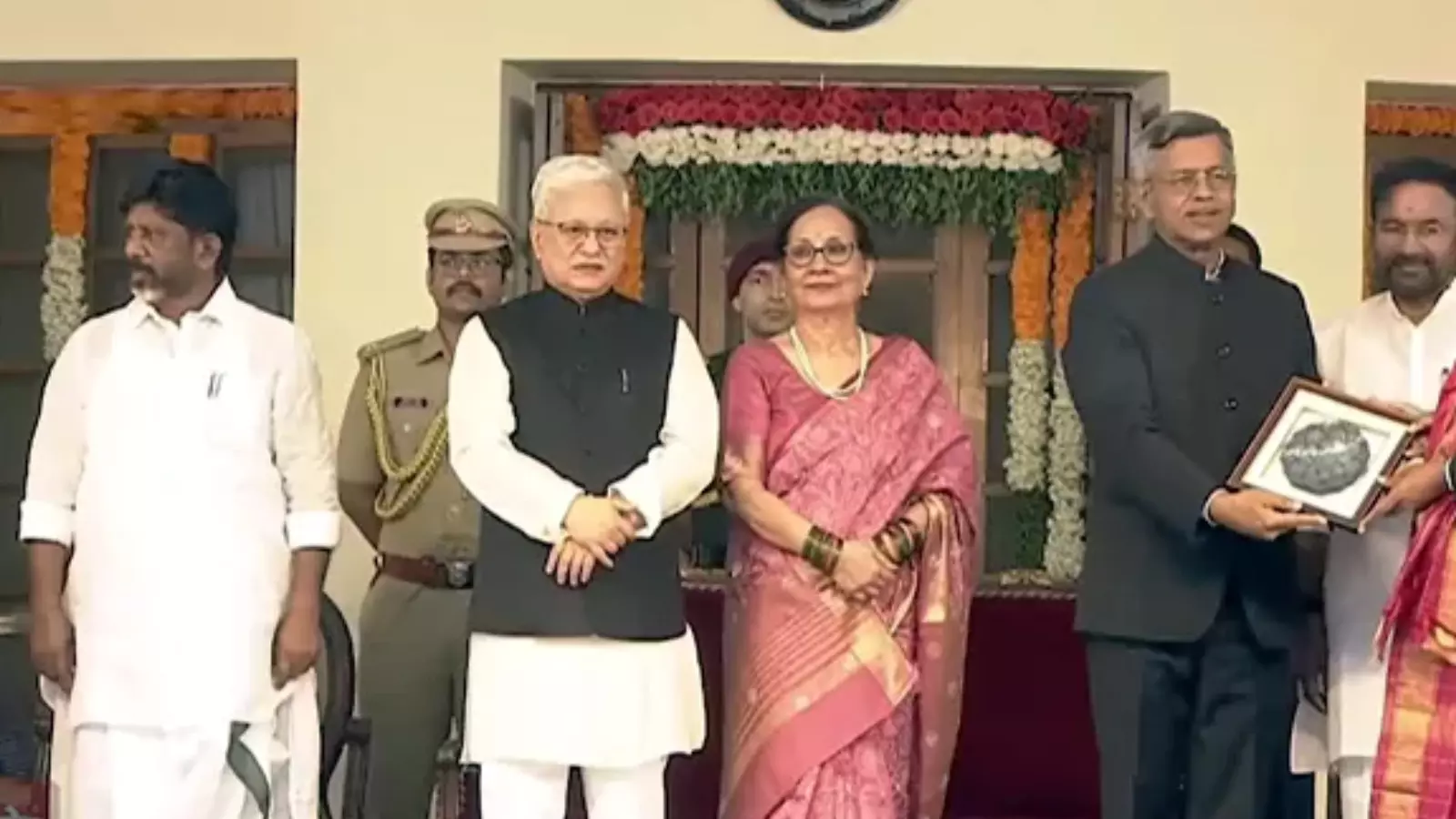 An At Home program is underway at the Telangana Lok Bhavan.