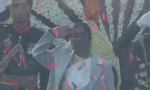 India marked its 77th Republic Day at Kartavya Path, New Delhi, with President Droupadi Murmu presiding and European leaders attending as chief guests.