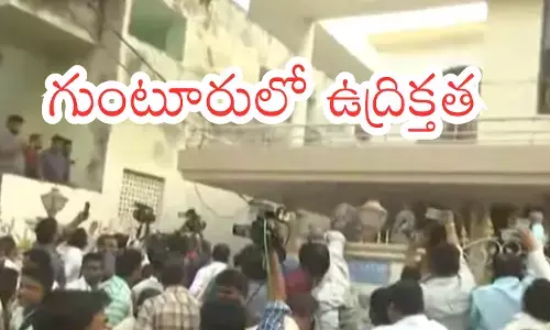 tdp cadres attack former minister ambati rambabus house tdp cadres attack former minister ambati rambabus house