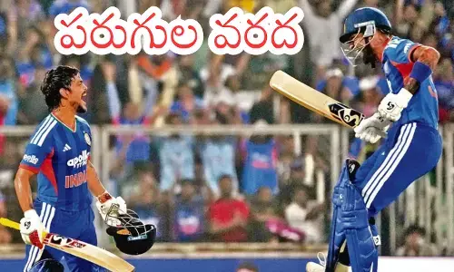 Ishan Kishan celebrates maiden T20I century with Hardik Pandya in Thiruvananthapuram Ishan Kishan celebrates maiden T20I century with Hardik Pandya in Thiruvananthapuram