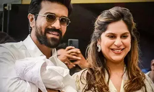 mega global star ram charan reveals the names of his twins mega global star ram charan reveals the names of his twins