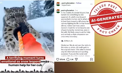Viral Snow Leopard Seeking Human Help for Cub Video Is AI-Generated