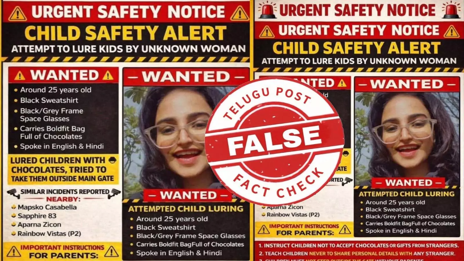 ఫ్యాక్ట్ చెక్: హైదరాబాద్ నగరంలో కిడ్నాప్ కలకలం అంటూ జరుగుతున్న ప్రచారంలో ఎలాంటి నిజం లేదు ఫ్యాక్ట్ చెక్: హైదరాబాద్ నగరంలో కిడ్నాప్ కలకలం అంటూ జరుగుతున్న ప్రచారంలో ఎలాంటి నిజం లేదు