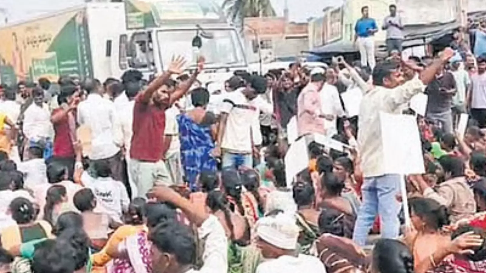 tension has arisen in kyatanapalle, mancherial district