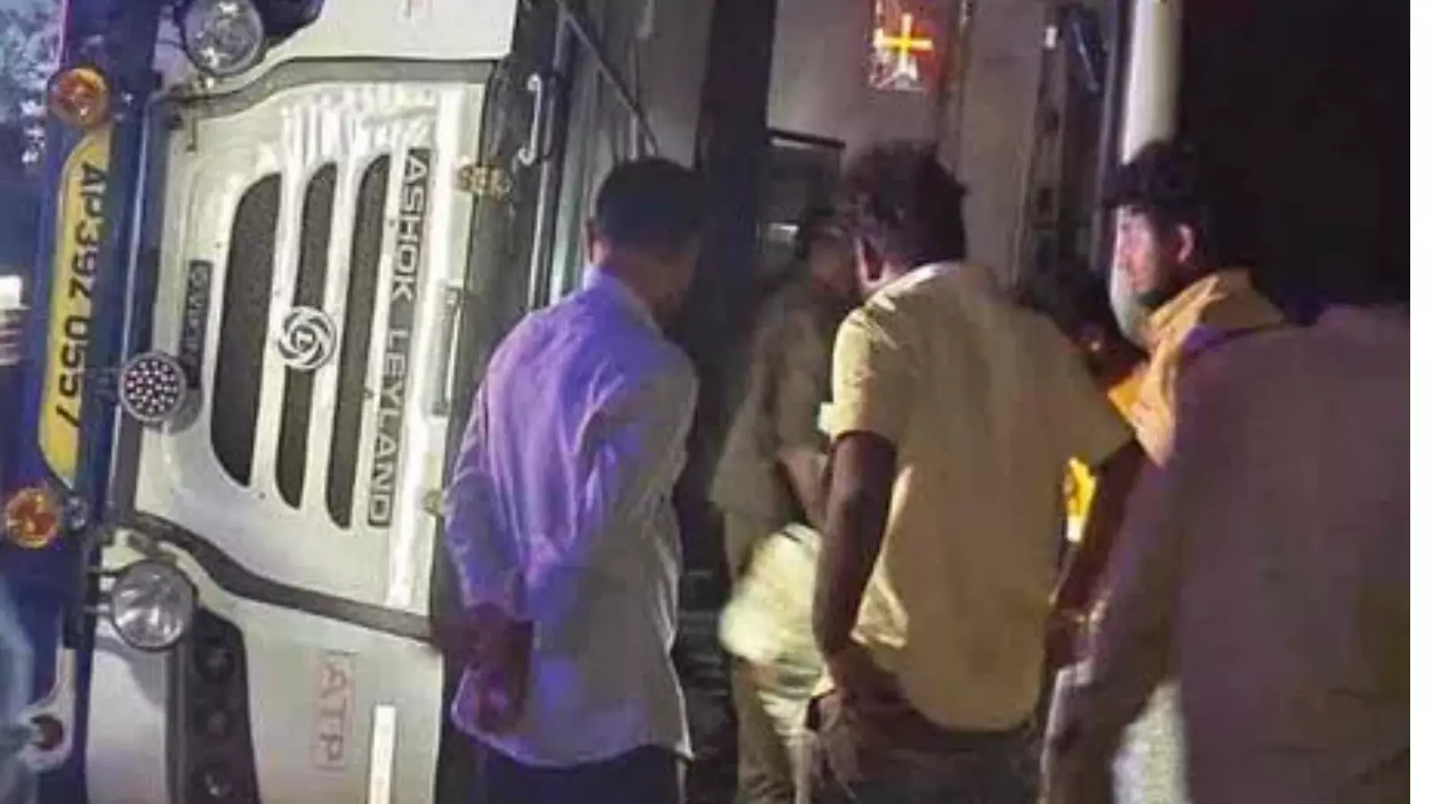 serious accident occurred in an rtc bus in telangana