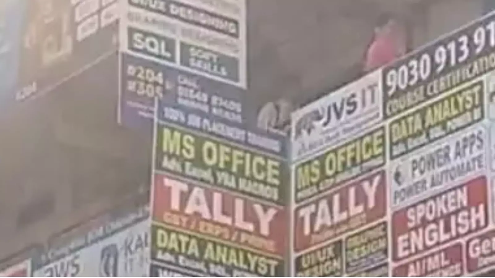 Fire rescue operation at Maitrivanam Nilagiri block in Ameerpet Hyderabad