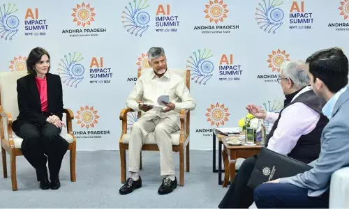 tech company CEOs meet with chief minister chandrababu at india AI impact summit- 2026