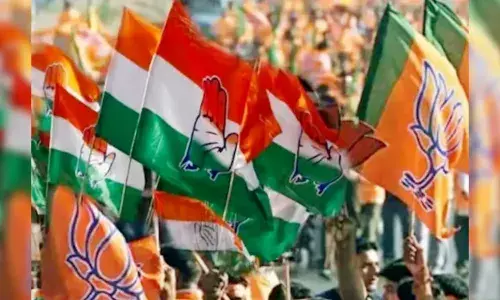 tension prevails in kamareddy as bjp and congress leaders for open debate tension prevails in kamareddy as bjp and congress leaders for open debate