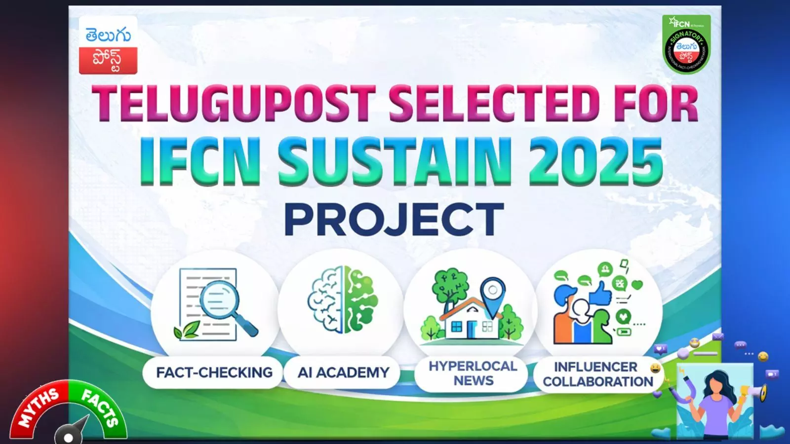 ఐఎఫ్సీఎన్ సస్టైన్–2025కు తెలుగు పోస్ట్ ఎంపిక ఐఎఫ్సీఎన్ సస్టైన్–2025కు తెలుగు పోస్ట్ ఎంపిక