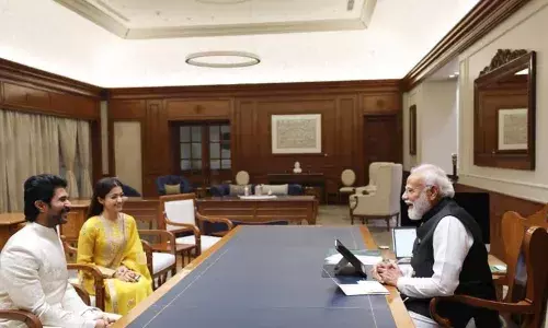 tollywoods new couple vijay devarakonda and rashmika met prime minister narendra modi