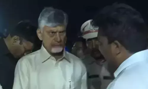andhra pradesh chief minister chandrababu  inspected the vetlapalem explosion site