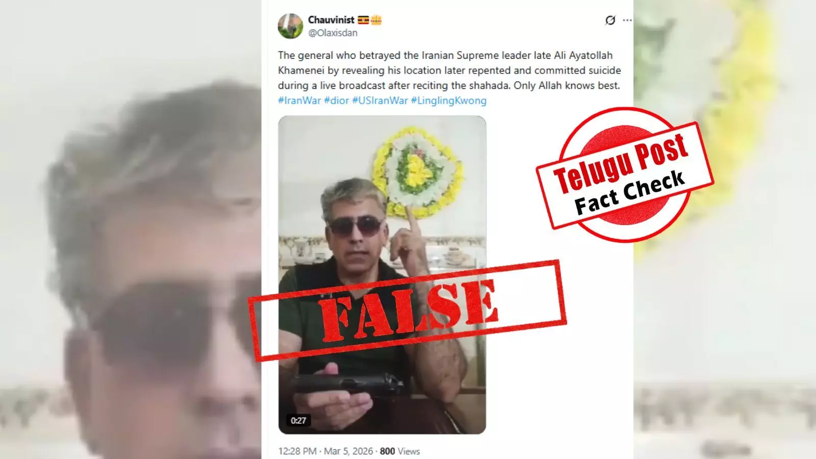 Fact Check: Did a General Accused of Betraying Khamenei Suicide on Live Television?