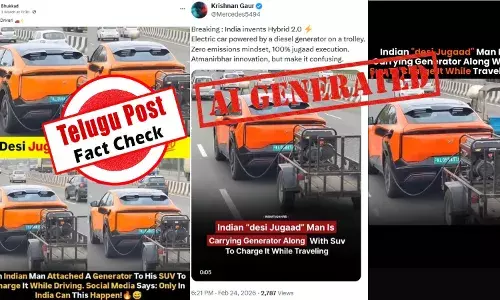 Viral social media post showing generator connected to electric car in India – AI generated video fact check