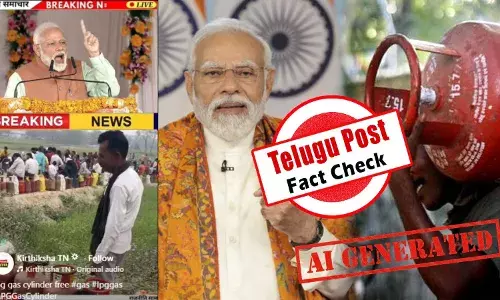 சிலிண்டர் இலவசமாக வழங்கப்படும் என பிரதமர் மோடி அறிவித்தாரா?