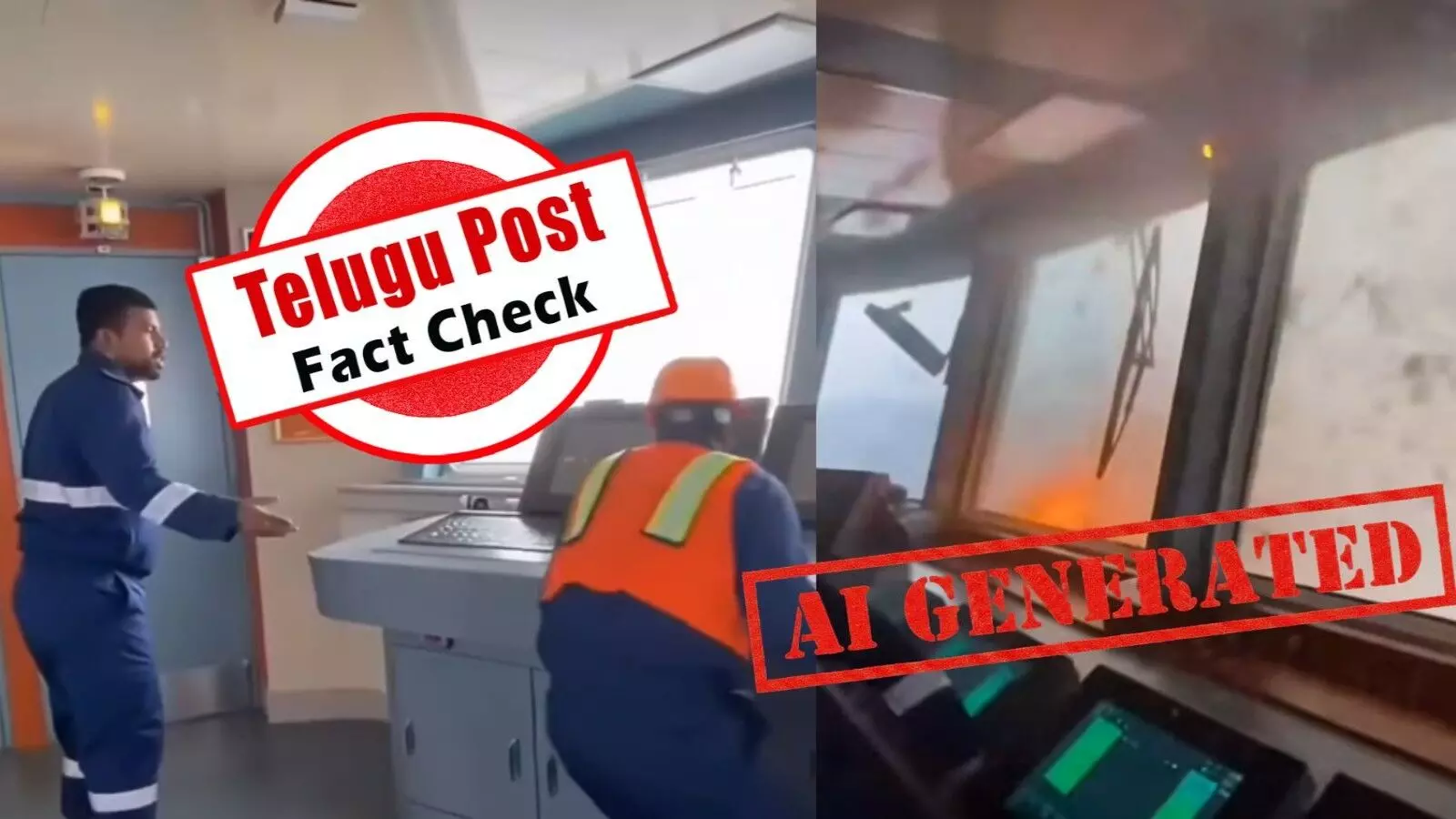 ఫ్యాక్ట్ చెక్: ఇరాన్ భారత్ కు చెందిన నౌకపై దాడి చేసిందంటూ ఏఐ వీడియోను షేర్ చేస్తున్నారు