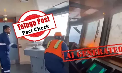 ఫ్యాక్ట్ చెక్: ఇరాన్ భారత్ కు చెందిన నౌకపై దాడి చేసిందంటూ ఏఐ వీడియోను షేర్ చేస్తున్నారు