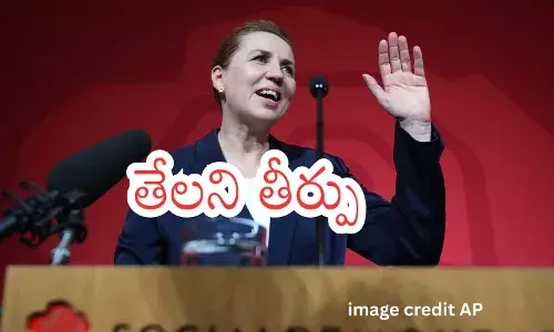 Denmark PM Mette Frederiksen reacting after inconclusive election results