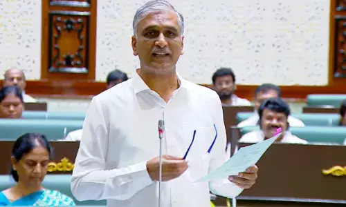 brs leader harish rao said that the congress government in telangana has weakened arogya sri