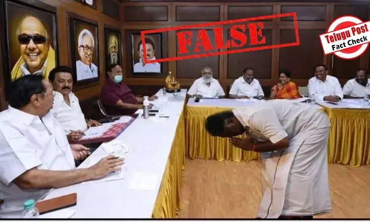 ஸ்டாலினுக்கு ஓ.பன்னீர்செல்வம் குனிந்து வணக்கம் வைத்தாரா? - வைரல் புகைப்படத்தின் உண்மை இதுதான்