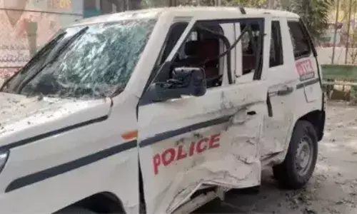 explosion at challapalli police station in krishna district