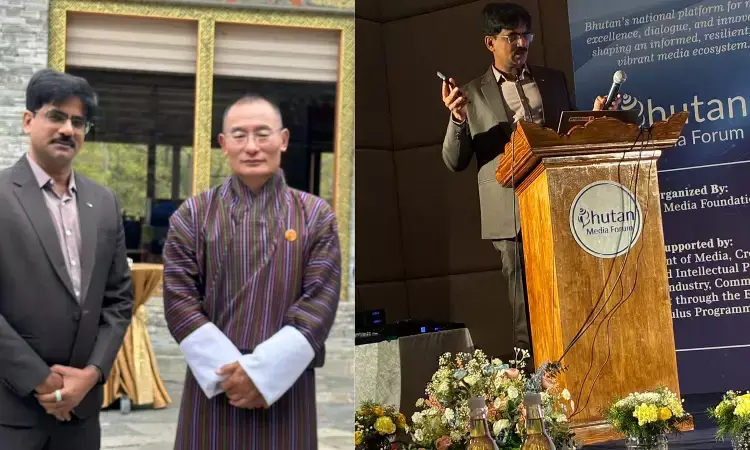 Sudhakar Reddy Udumula speaking at AI and media conference in Bhutan Sudhakar Reddy Udumula speaking at AI and media conference in Bhutan