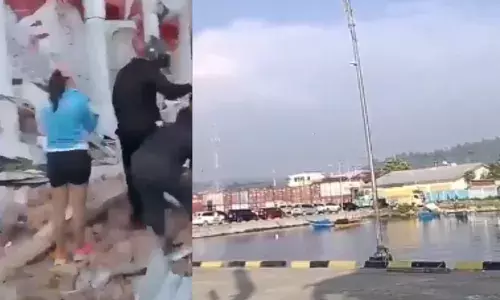 earthquake has struck indonesia, measuring 7.6 on the richter scale