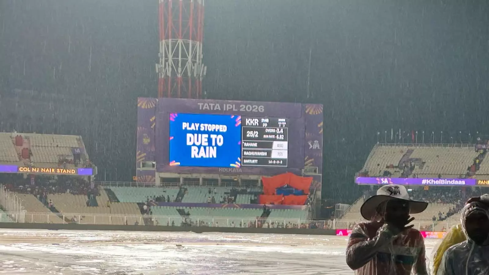 IPL 2026 : వర్షంతో నిలిచిన మ్యాచ్