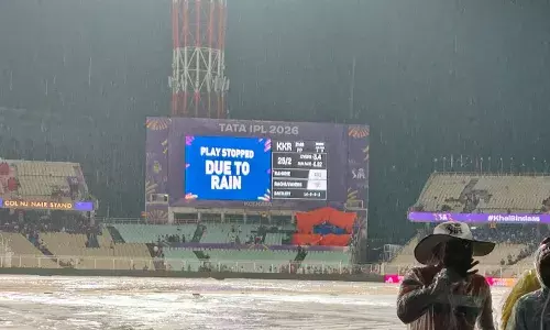 match, which started in kolkata, was stopped due to rain