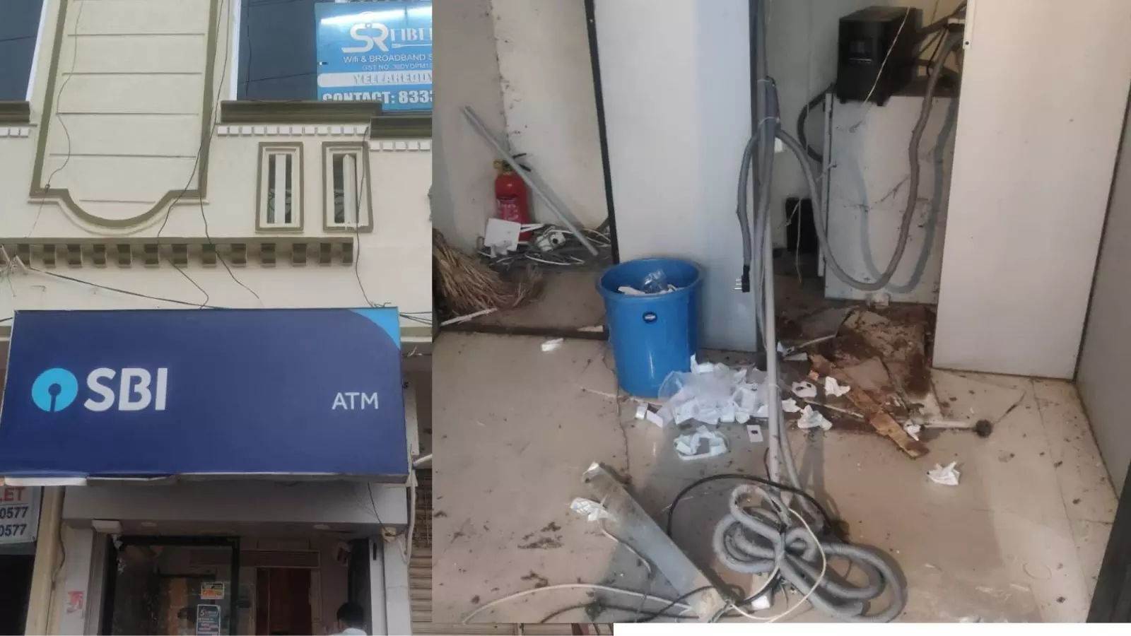 ATM theft creates panic in yellareddypet mandal center of rajanna siricilla district