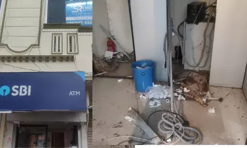 ATM theft creates panic in yellareddypet mandal center of rajanna siricilla district