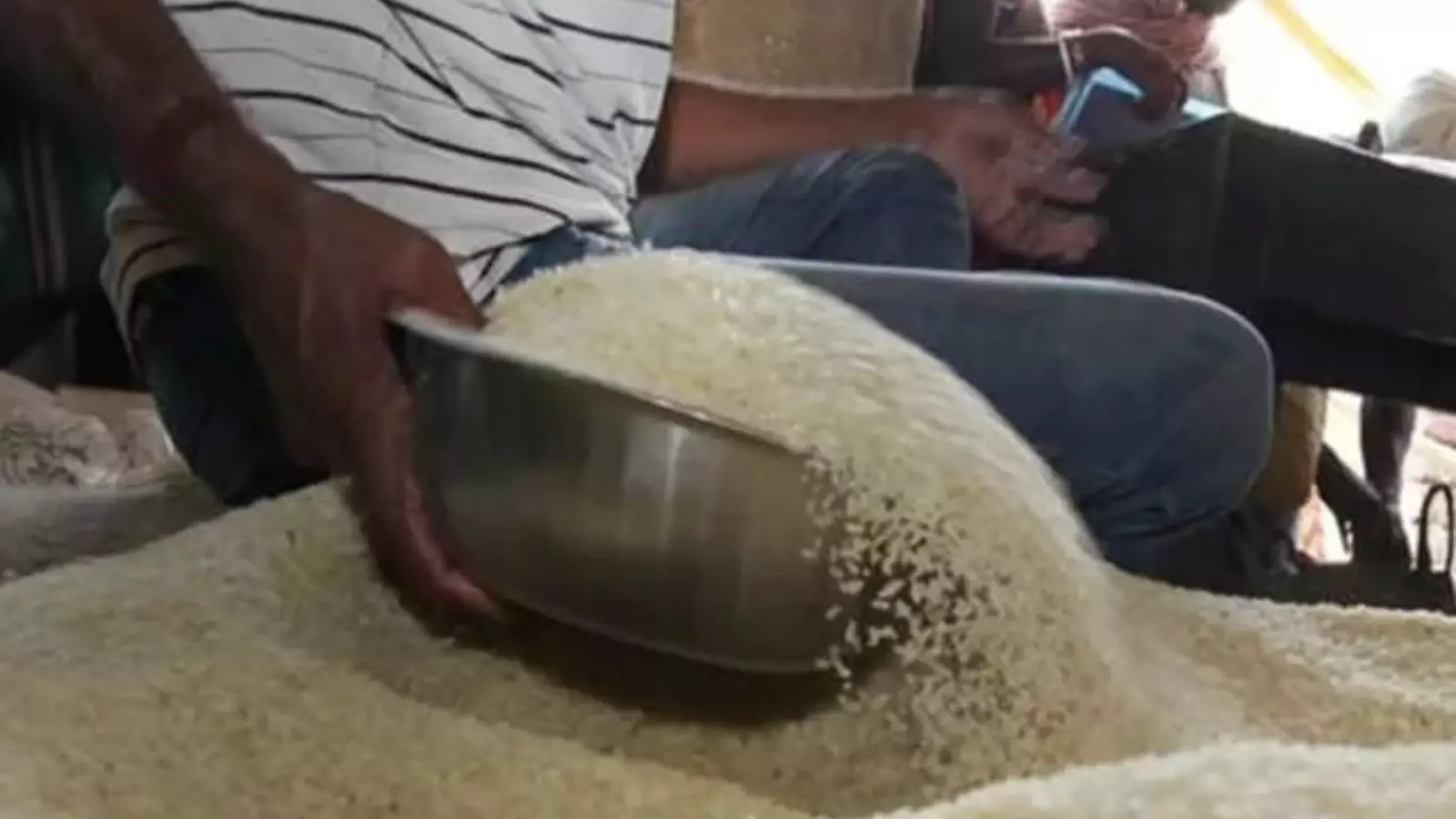 three months of rice is being distributed at once to the poor in telangana state