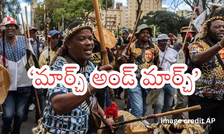 Protesters march against illegal immigration in Durban, South Africa Protesters march against illegal immigration in Durban, South Africa