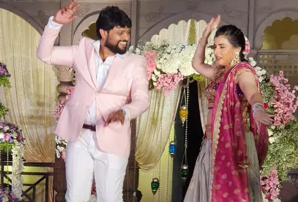 ఆటపాటల నడుమ వేడుకగా నటి అర్చన సంగీత్