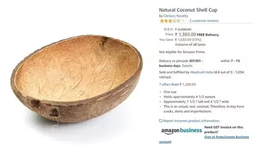 coconut shell cup sale in amazon