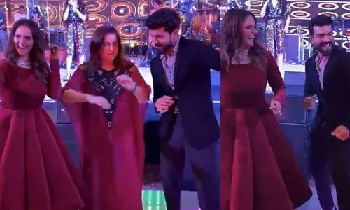 సానియా మీర్జా చెల్లి పెళ్ళిలో రామ్ చరణ్ రచ్చ